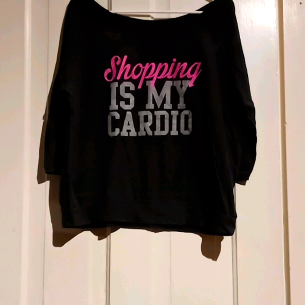 3/4 sleeve, off the shoulder sweater